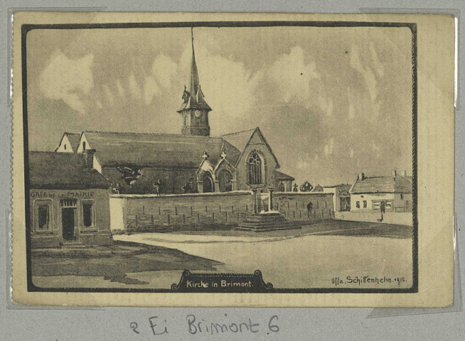 BRIMONT. Kirche in Brimont. Offz. Schittenhelm (1915). Sans date 