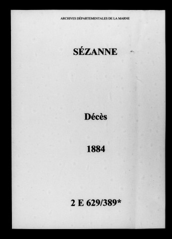 Sézanne. Décès 1884