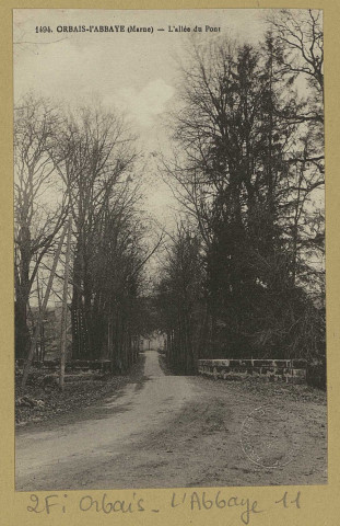 ORBAIS. -1494-L'Allée du Pont / E. Mignon, photographe à Nangis.