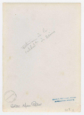 REIMS. Intérieur de la cathédrale de Reims