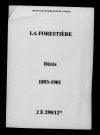 Forestière (La). Décès 1893-1901