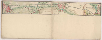 Carte itinéraire de la route de Paris en Allemagne traversant la Champagne, passant par Epernai, Chaalons, Vitry et St Dizier , 1776 : 18- de Saint-Dizier à Baudonvilliers