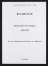 Binarville. Publications de mariage 1895-1927