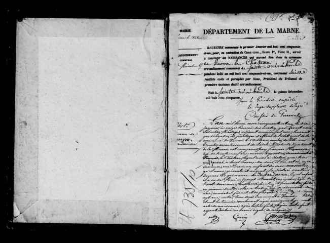 Vienne-le-Château. Naissances 1851-1870