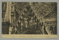 REIMS. 21. La Cathédrale - Porche central - Fronton - Couronnement de la Vierge.
ReimsF. Rothier, phot-édit. (51 - Reimsphototypie J. Bienaimé).Sans date