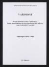Varimont. Mariages 1892-1909