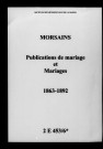 Morsains. Publications de mariage, mariages 1863-1892