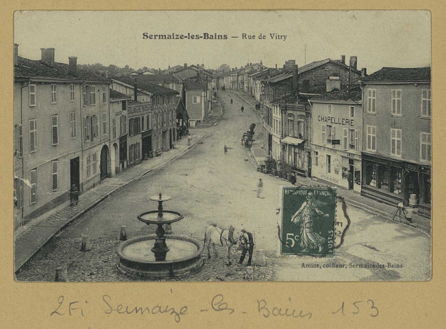 SERMAIZE-LES-BAINS. Rue de Vitry. Sermaize-les-Bains Édition Amiot. [vers 1910] 