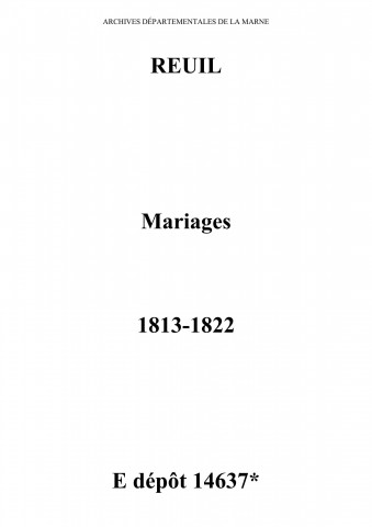 Reuil. Mariages 1813-1822