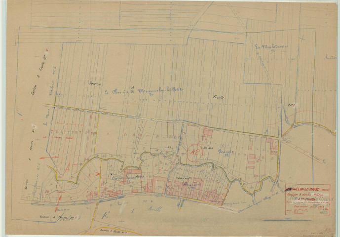 Mourmelon-le-Grand (51388). Section A2 échelle 1/1000, plan mis à jour pour 1935, plan non régulier (papier)