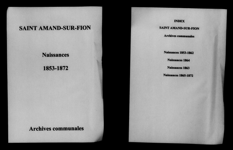 Saint-Amand. Naissances 1853-1872