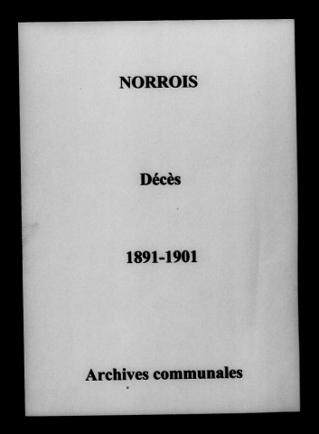 Norrois. Décès 1891-1901