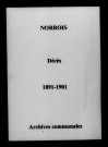 Norrois. Décès 1891-1901