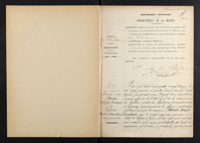 Verdon. Mariages 1893-1929