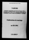 Tahure. Publications de mariage an III-1901