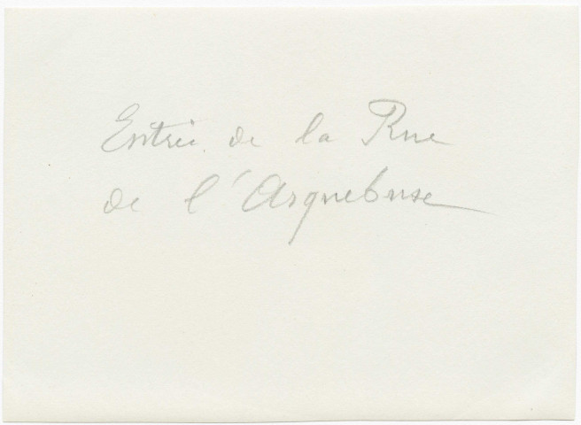 Visite du tsar à Reims, entrée de la rue de l'Arquebuse