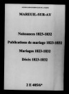 Mareuil-sur-Ay. Naissances, publications de mariage, mariages, décès 1823-1832