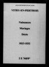 Vitry-en-Perthois. Naissances, mariages, décès 1823-1832