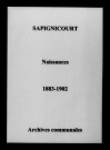 Sapignicourt. Naissances 1883-1902