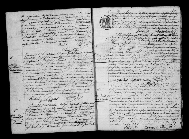 Sainte-Gemme. Naissances, publications de mariage, mariages, décès 1833-1842