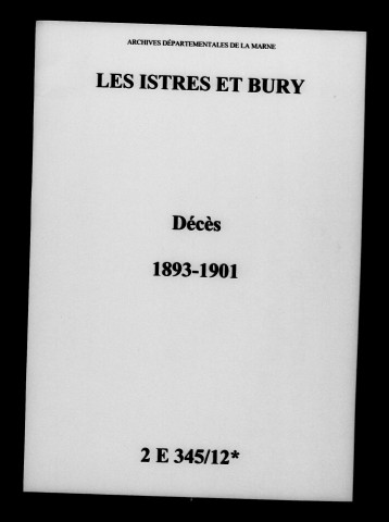 Istres-et-Bury (Les). Décès 1893-1901