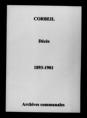 Corbeil. Décès 1893-1901