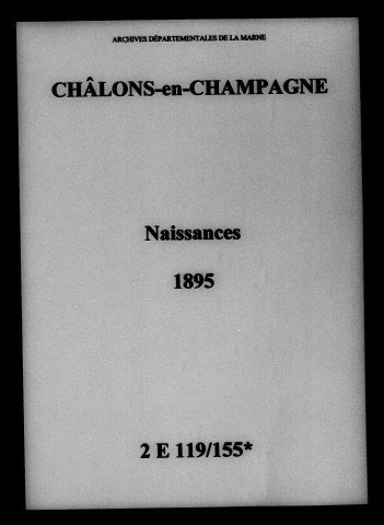 Châlons-sur-Marne. Naissances 1895