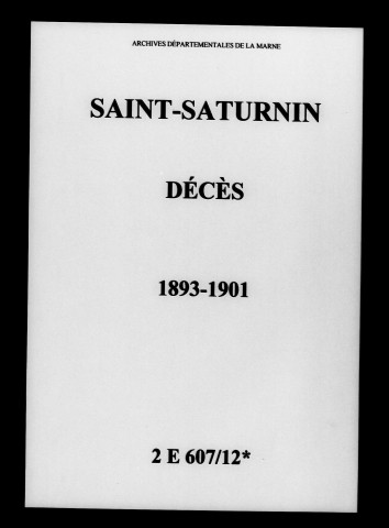 Saint-Saturnin. Décès 1893-1901