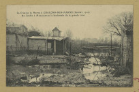 CHÂLONS-EN-CHAMPAGNE. La crue de la Marne à Châlons-sur-Marne (janvier 1910). Un jardin à Madagascar le lendemain de la grande crue.