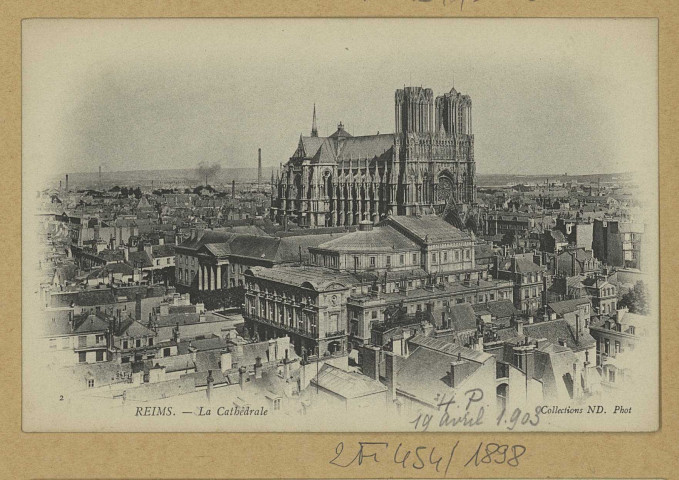 REIMS. 2. La cathédrale / N.D. phot.
ParisÉtablissements photographiques de Neurdein frères.1903