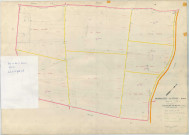 Dommartin-Lettrée (51212). Section ZW échelle 1/2000, plan remembré pour 1967 (2e partie au dos), plan régulier (papier armé)