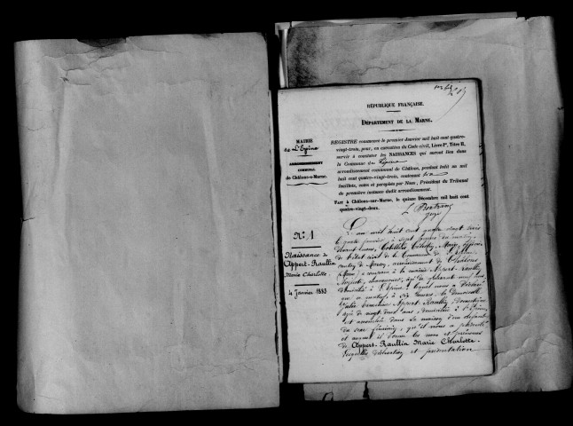 Épine (L'). Naissances 1883