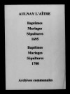 Aulnay-l'Aître. Baptêmes, mariages, sépultures 1695-1700