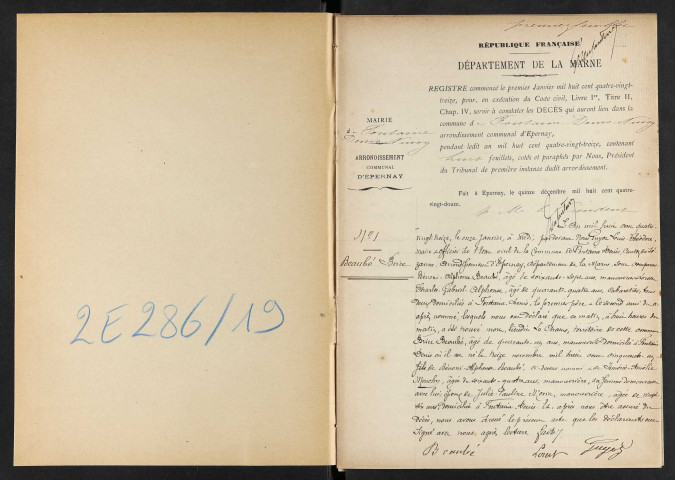 Fontaine-Denis-Nuisy. Décès 1893-1912