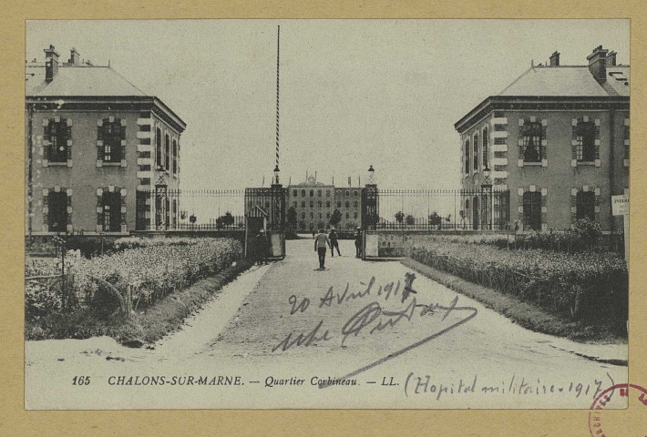 CHÂLONS-EN-CHAMPAGNE. 165- Quartier Corbineau. Paris Levy Fils et Cie. 1917 