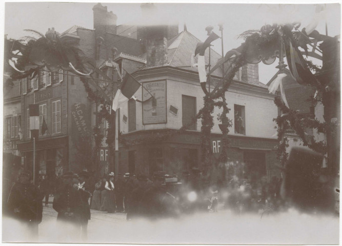 Visite du tsar à Reims, coin de la rue Libergier et de la rue Chanzy