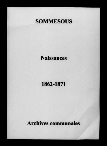 Sommesous. Naissances 1862-1871