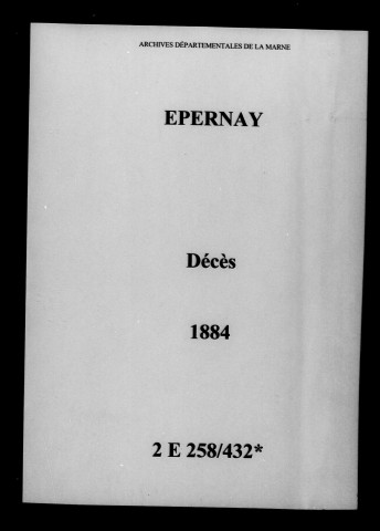 Épernay. Décès 1884