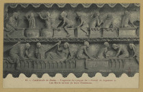 REIMS. 10. Cathédrale de - Fragment du tympan du Portail du Jugement . Les Morts sortant de leurs Tombeaux / Royer, Nancy.
