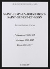 Saint-Remy-en-Bouzemont-Saint-Genest-et-Isson. Naissances, mariages, décès 1913-1917 (reconstitutions)