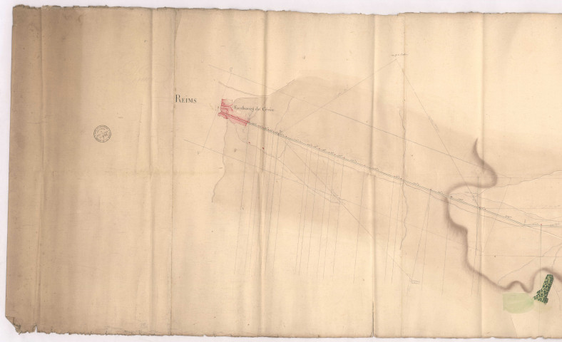 RN 51. Plan de la route de Reims à Rethel, XVIII.