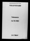 Villevenard. Naissances an XI-1862