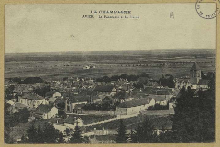 AVIZE. La Champagne. Avize. Le panorama et la plaine.
Vve Truchon libr.[vers 1923]