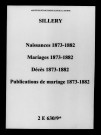 Sillery. Naissances, mariages, décès, publications de mariage 1873-1882