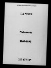 Noue (La). Naissances 1863-1892
