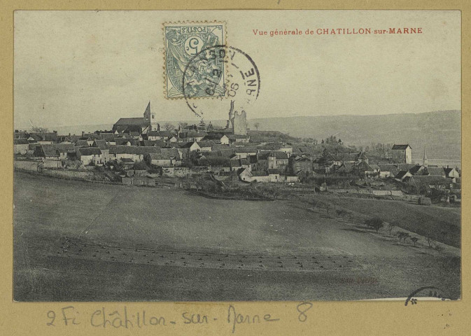 CHÂTILLON-SUR-MARNE. Vue générale de Châtillon-sur-Marne.
Édition Debille.[vers 1906]