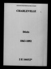 Charleville. Décès 1863-1892