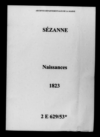 Sézanne. Naissances 1823