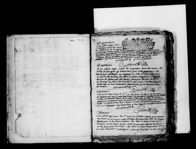 Marfaux. Baptêmes, mariages, sépultures 1700-1734