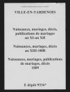 Ville-en-Tardenois. Naissances, mariages, décès 1800-1809